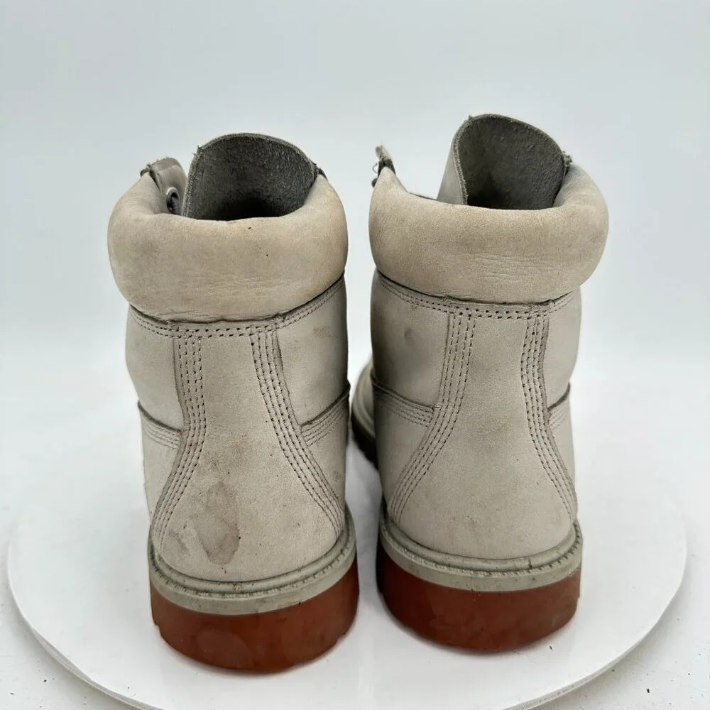 Timberland AF 6'' Inch Premium Men Size 7 Light Grey Leather Ankle Combat Boot
